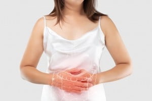 food poisoning and enteritis irritable bowel syndrome large intestine is on the womans body Easy Resize.com